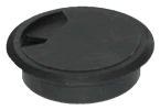 Заглушка кабель-канала, для стола, черная, d-60 мм., мод.РФ