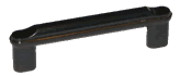 Ручка-скоба пластиковая, 96мм., фигурная, черная