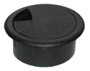Заглушка кабель-канала, для стола, черная, d-60 мм.