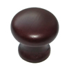 Ручка-кнопка деревянная, мод. «Купол», лакированна под орех миланский