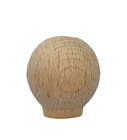 Ручка-кнопка деревянная «Шар», D-28мм., Н-30мм., бук, без покрытия